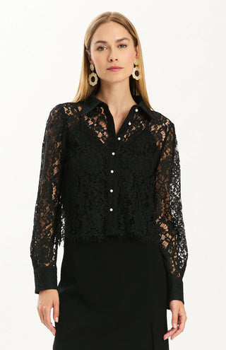 Ella Lacey Blouse Black