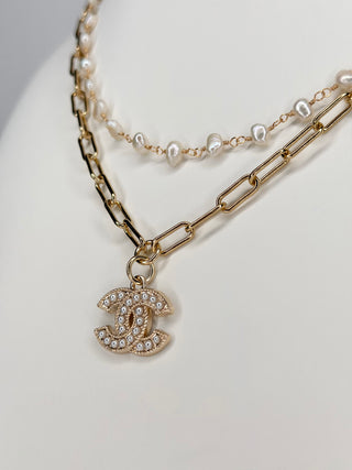 Layered Necklace Gold & Pearl // PRE-ORDER