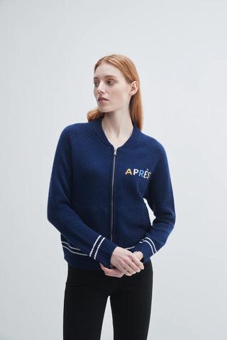 Apres Ski Full Zip Cardigan Navy