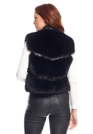 La Moda Fox Vest Black