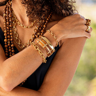 Victoria Small Chain Bracelet 8” Gold