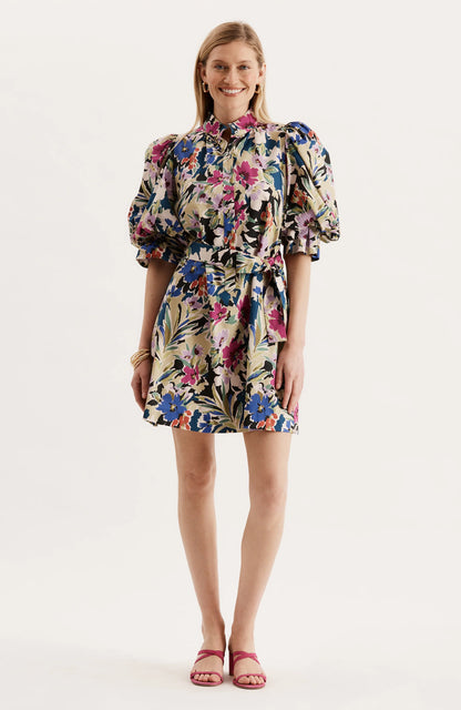 Lydia Watercolor Floral Dress