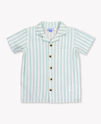 Retro Stripe Short Sleeve Camp Shirt