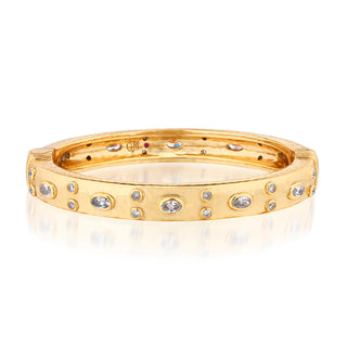 Maharani Hinged Bangle Clear Cubic Zirconia