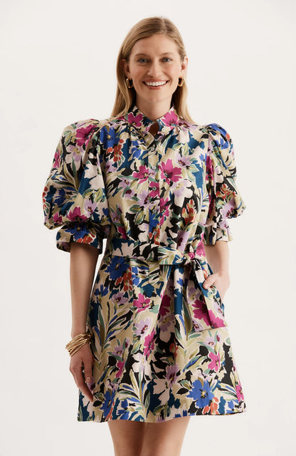 Lydia Watercolor Floral Dress