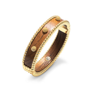 Berry Small Hinged Bangle Teak