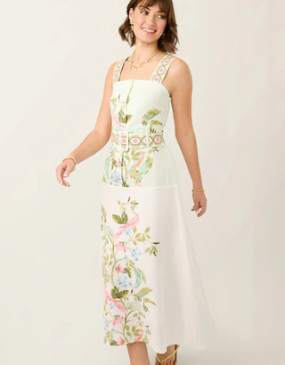 Lorraine Midi Dress Seawall Birds Sugar