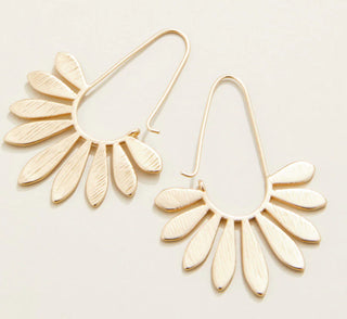 Palmetto Hoop Earrings Gold