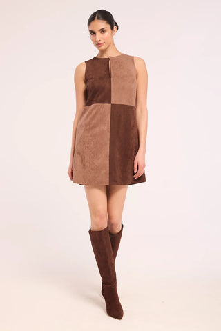 Sigrid Dress Faux Suede Mix