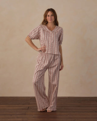 Women’s Ruffle Pajamas Candy Cane Lane
