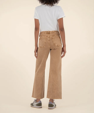 High Rise Meg Fab Ab Wide Leg Chestnut