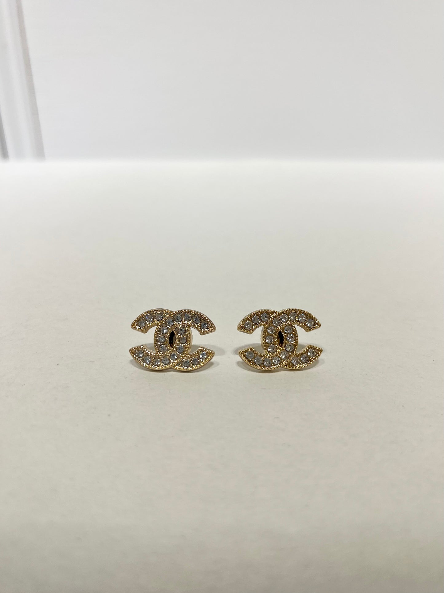 Chanel Gold Rhinestone Earrings