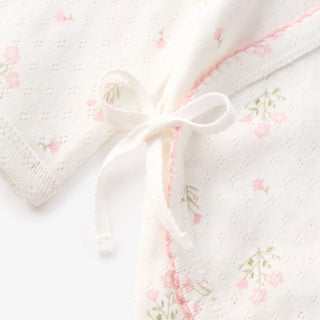 Folklore Floral Organic Cotton 2pc Bag Set White