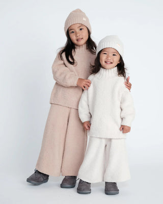 Wide Leg Pants Fuzzy Pecan