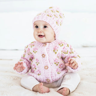 Bitty Blooms Blush Cardigan Sweater