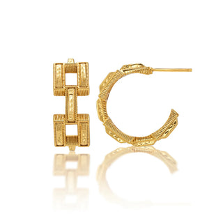 Pathway Hoop Earrings Gold