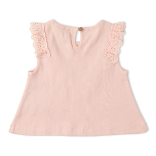 Organic Ruffle Top & Shorts Set Blush ￼