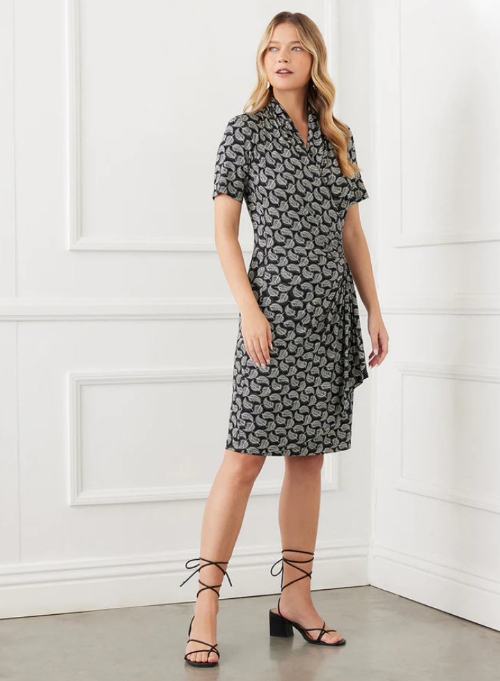 Cascade Wrap Dress