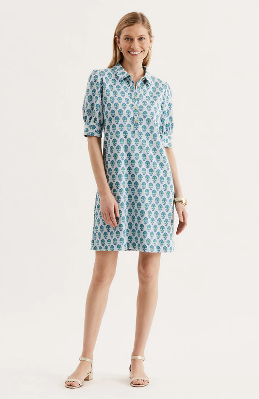 Alicia Shirtdress Block Print