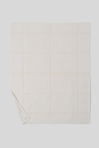 CozyChic Cotton Tonal Plaid Throw 54”x72” Cream