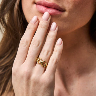 Equestrian Snaffle Bit Ring Gold