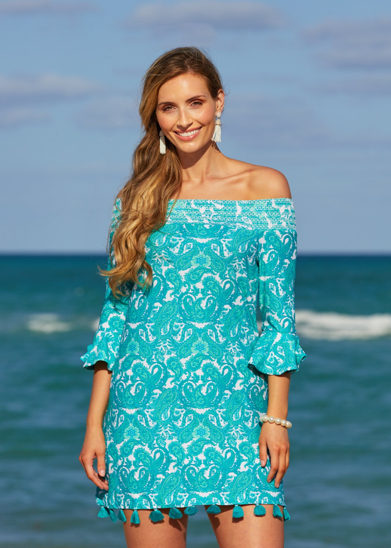 St. Pete Coverluxe Smocked Dress