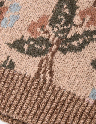 Noella Jacquard Vest Japonica Floral Cream