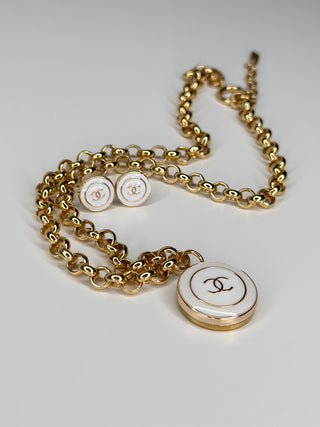 White Gold Stud Earrings