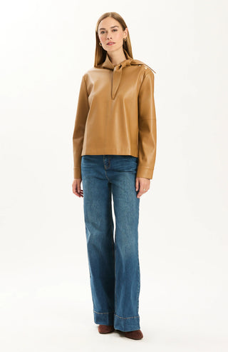 Rebecca Leather Tie Latte