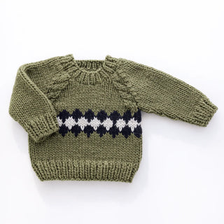 Geo Sweater Mossy Green