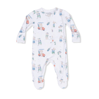 Golfing Teddy Bears 2-Way Zipper Footie