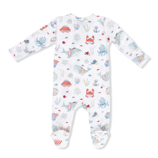 Sailor Sea Creatures 2-Way Zipper Footie