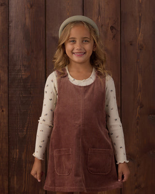 Ribbed Long Sleeve Natural Ditsy