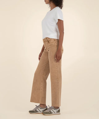 High Rise Meg Fab Ab Wide Leg Chestnut