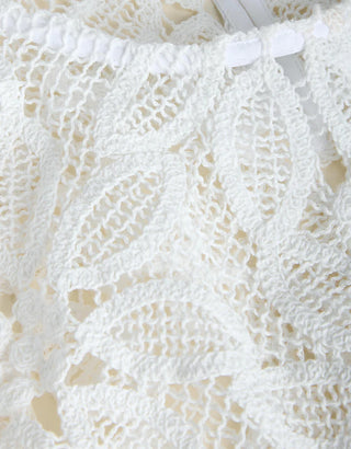 Julia Crochet Top Pearl White