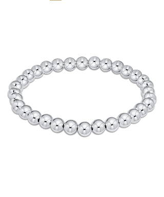 Classic Sterling silver 6mm bead bracelet