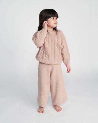 Wide Leg Pants Fuzzy Pecan