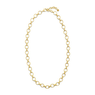 Cleopatra Small Link Necklace 16”x2” Gold