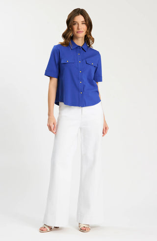Gold Button Club Shirt Bluing