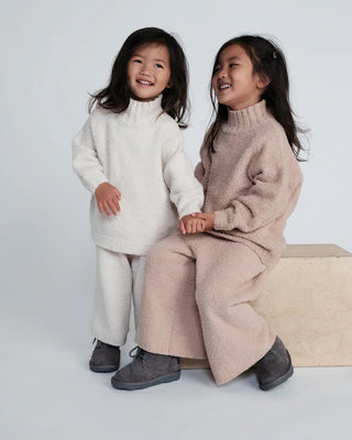 Wide Leg Pants Fuzzy Pecan