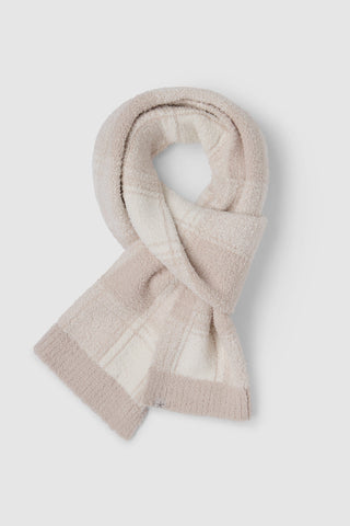 CozyChic Cotton Buffalo Plaid Scarf Stone Multi