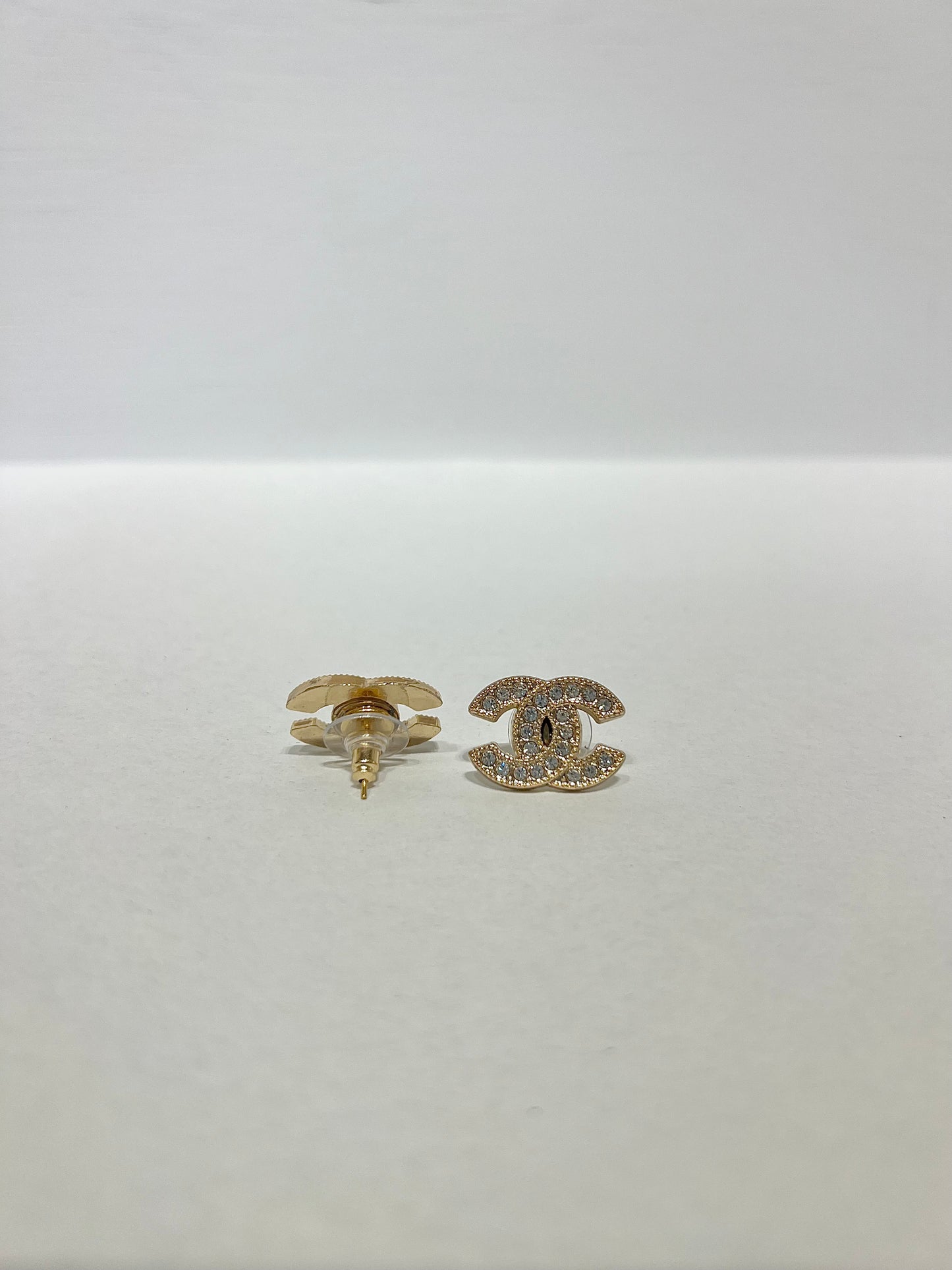 Chanel Gold Rhinestone Earrings