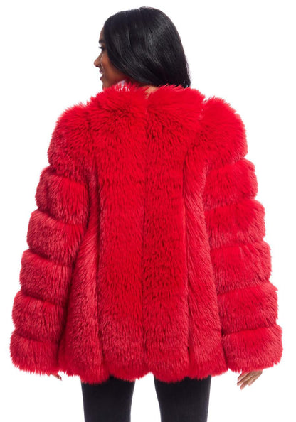 Avante Fox Coat Cherry