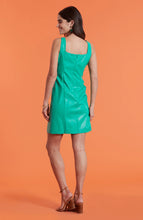 Load image into Gallery viewer, Pamela Vegan Leather Dress Parakeet