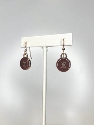Louis Vuitton Brown Charm Drop Earrings