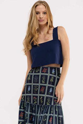 Shelly Navy Ponte Top