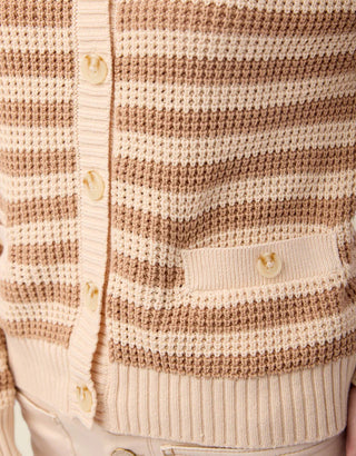 Lydie Cardigan Sandcastle Stripe