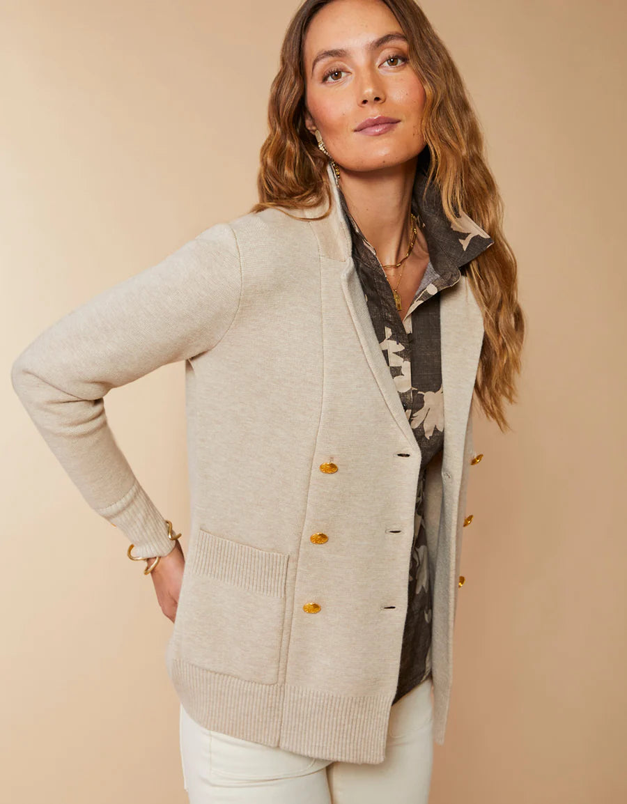 Cybil Sweater Blazer Oatmeal Heather