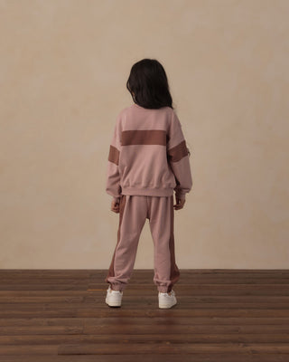 Paneled Sweatpant Rosewood