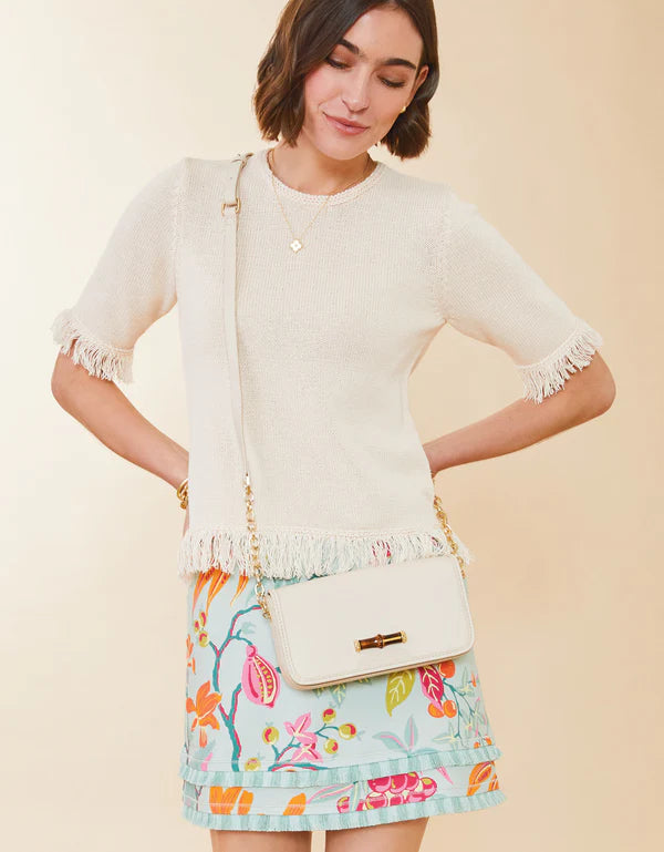 Sofia Fringe Sweater Vanilla Cream